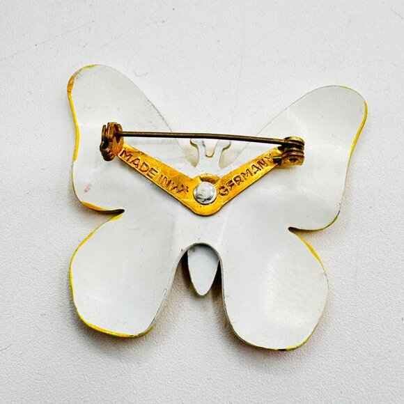 Vintage Enamel Butterfly Brooch Made in West Germany - Picture 4 of 4